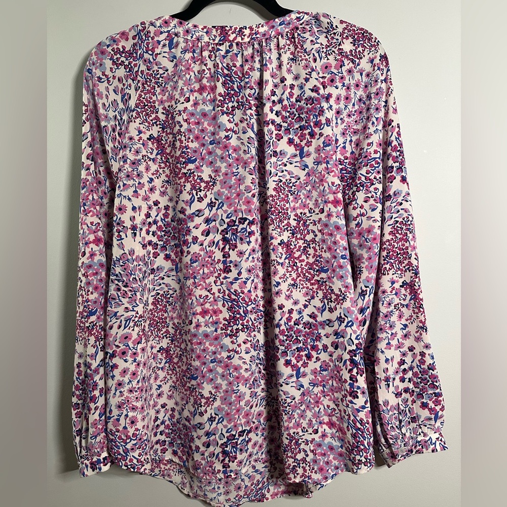 Talbots Pink and Purple Floral Blouse - Picture 3 of 9